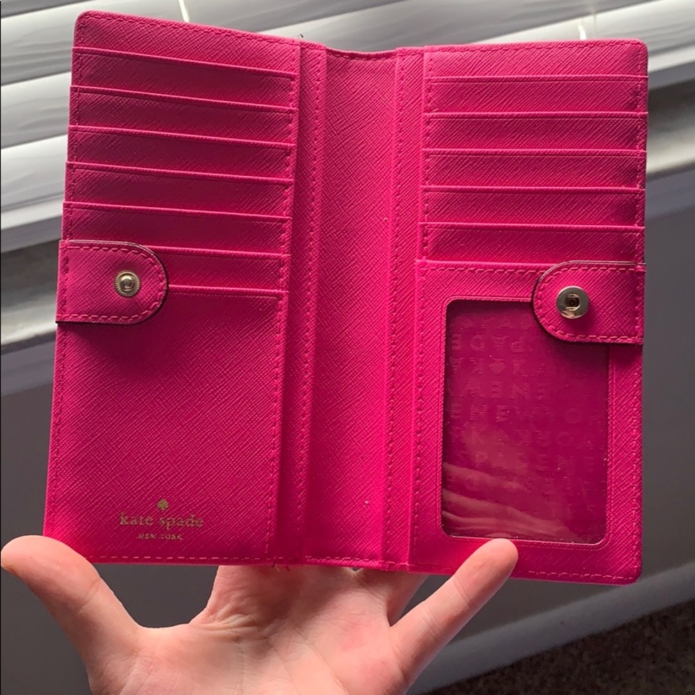 Kate Spade hot pink wallet - Picture 4 of 5